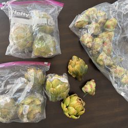 Artificial vegetable artichoke heads home decor, kitchen, food succulent 