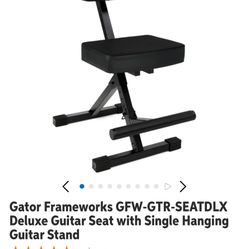 Gator Frameworks GFW-GTR-SEATDLX Deluxe Guitar Seat with Single Hanging Guitar Stand