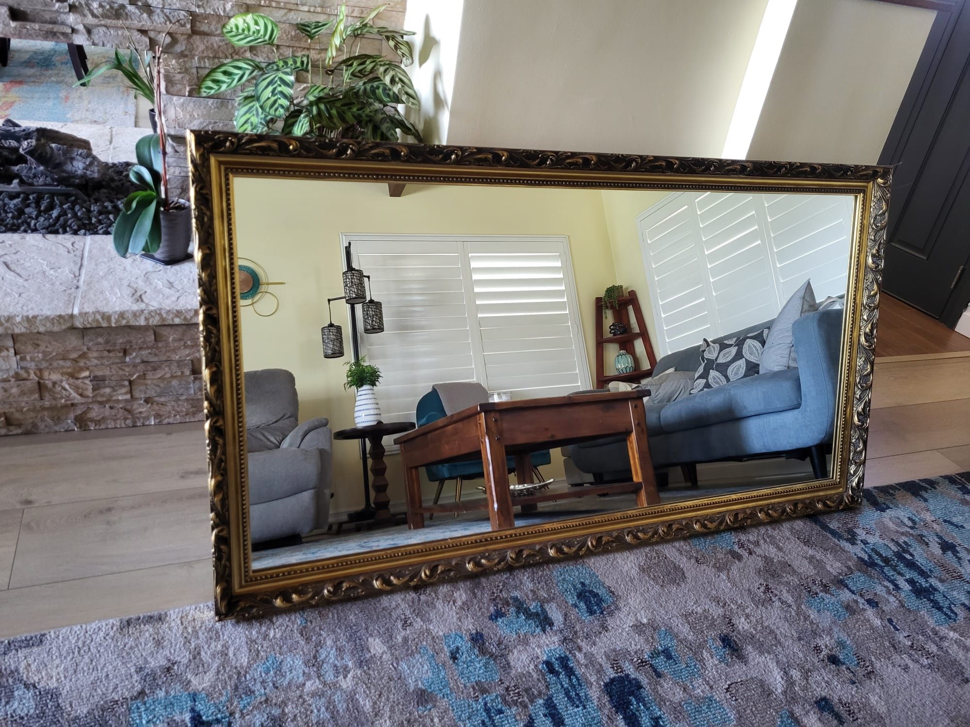 Mid Century Wall Mirror Extra Large