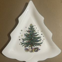 Vintage Nikko Porcelain Christmas tree serving dishes