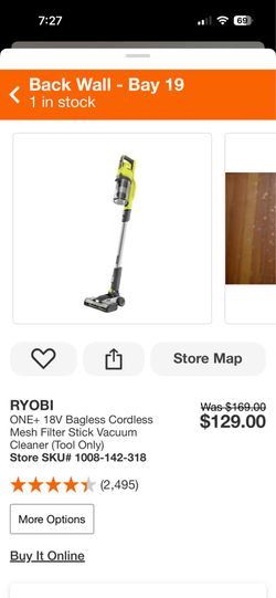 18v Stick Vacuum Cordless