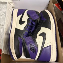 Court Purple Jordan 1 High (men’s 10) $225