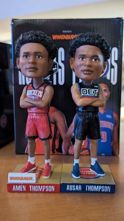 Amen/Ausar Thompson Twins Bobblehead Houston Rockets/ Pistons 1/1/2024 SGA!