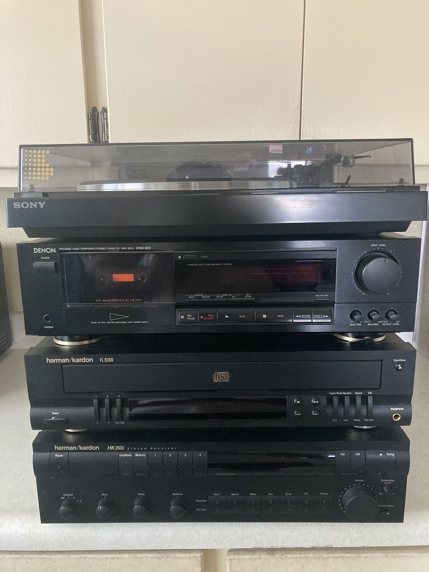 Vintage  Cassette, Disc, Receiver and Record Player