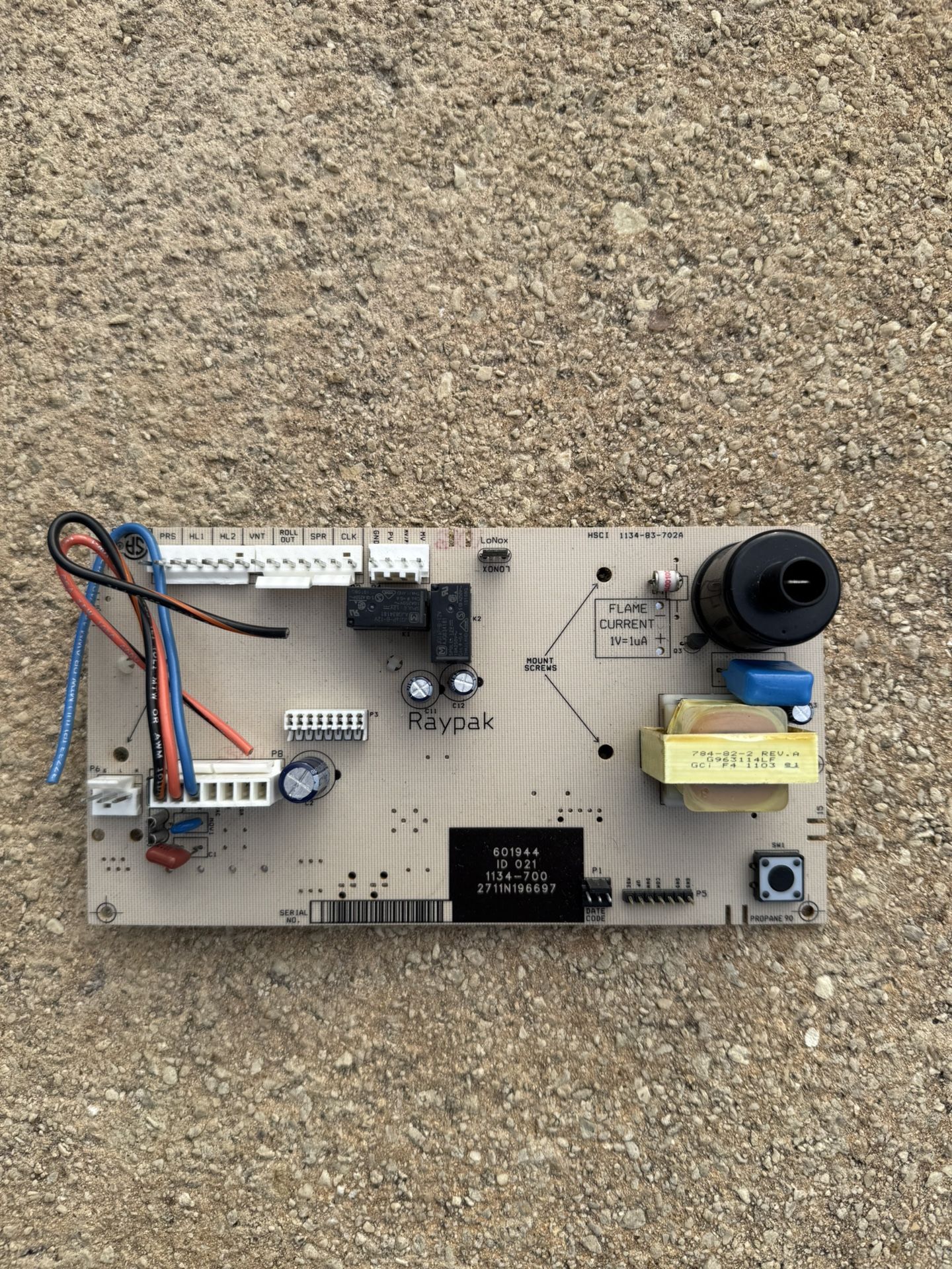 Raypak 602395 Pool Spa Heater PCB Control Circuit Board 1134-701
