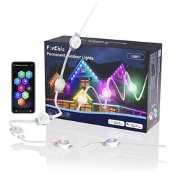 Permanent Outdoor Lights, 100ft RGBICWWPW Christmas Lights with 72 Triple-LED, IP67 Waterproof, 45lm Tunable White for Christmas Decorations, Daily an