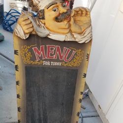 Menu Chalk Board Stand Up Sign