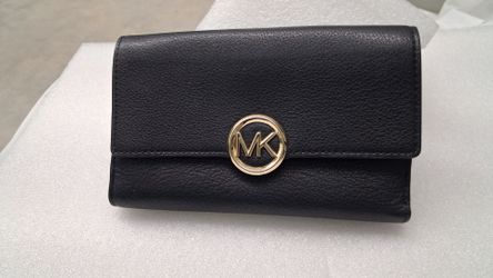 Michael Kors Black Pebble Leather Wallet
