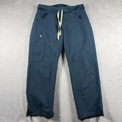 Figs Livingston Scrub Pants Women’s XS/ P Petite Green Wide Leg Stretch #2829