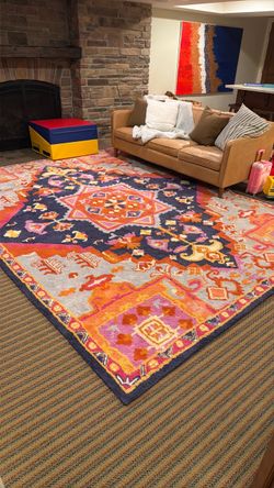 Plush colorful rug