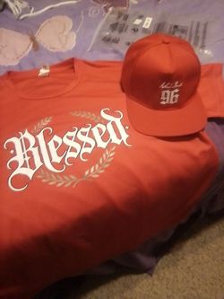 T-shirt and ball cap