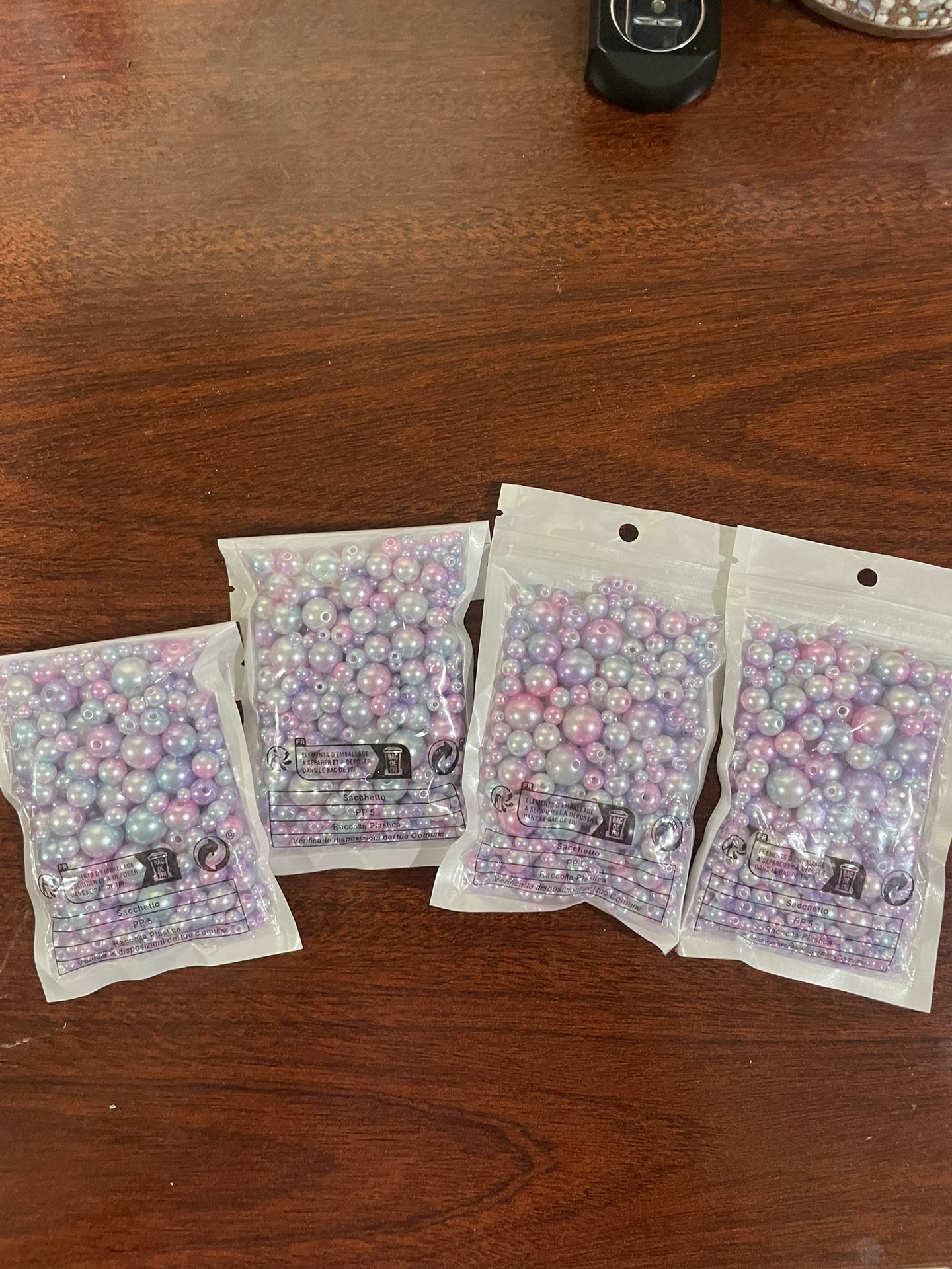 Four bags of pearls