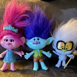 TROLLS WORLD TOUR THREE  DOLL SET FRIENDSHIP PACK E9085 POPPY BRANCH TINY DIAMOND