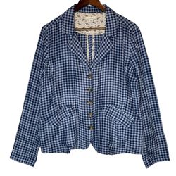 Sundance Women’s Blue Linen Blazer Medium