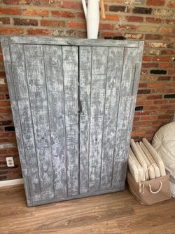 Industrial Look Wood Cabinet 
