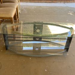 3 Glass Shelves Tv Stand 