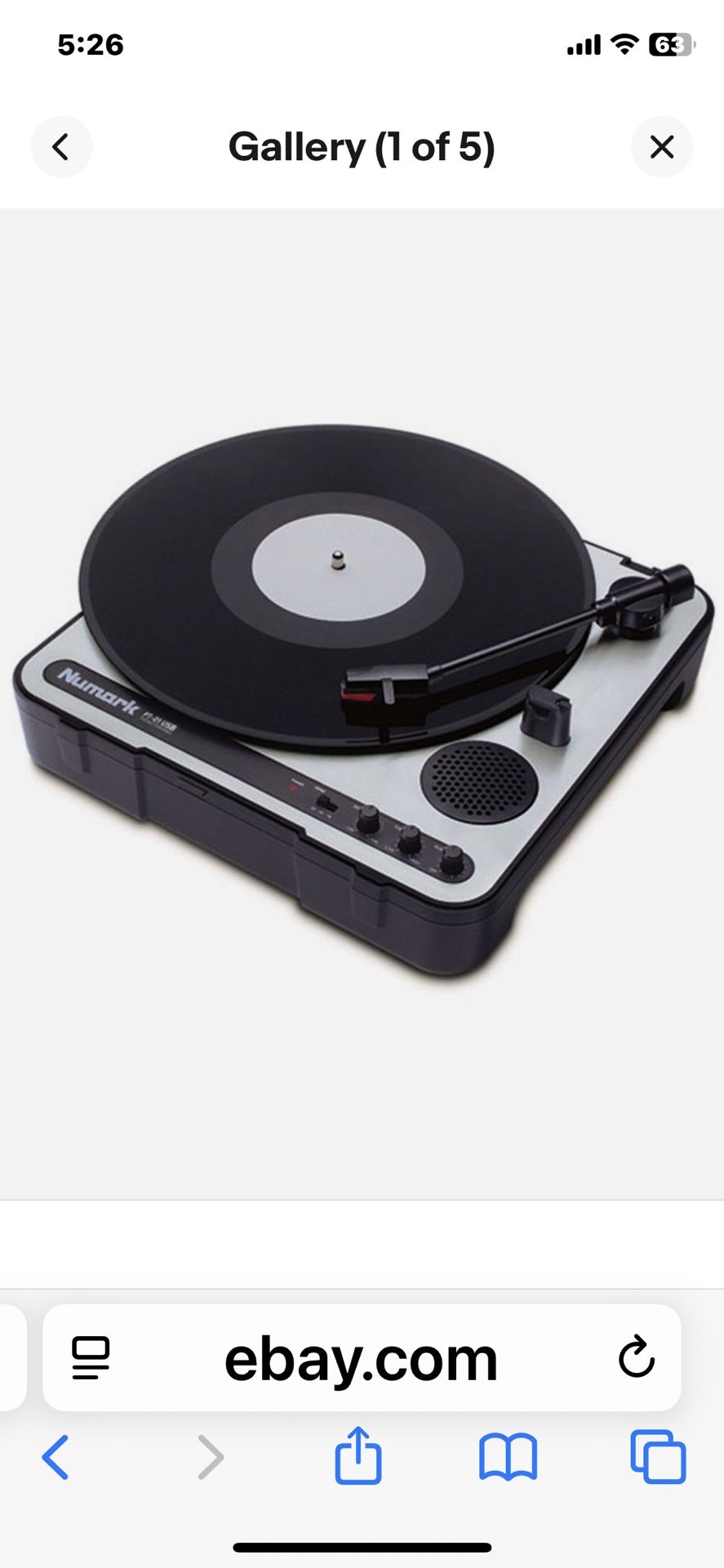 Numark PT-01USB Portable Vinyl-Archiving Turntable PT01USB