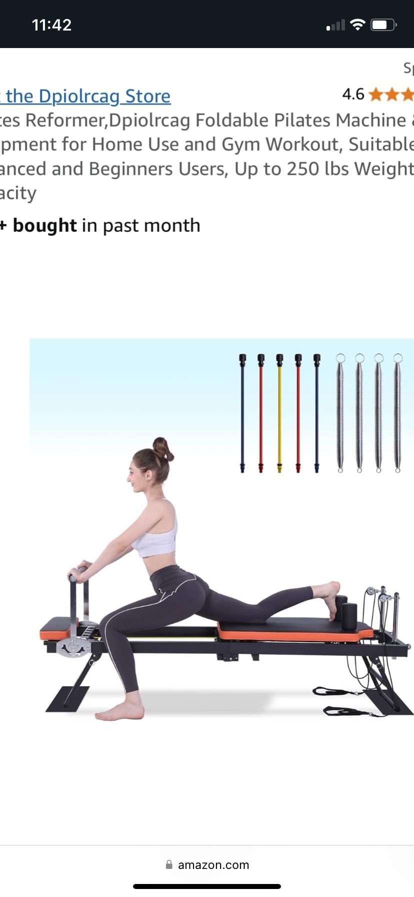 Pilates Reformer Foldable Pilates Reformer Machine with Springs