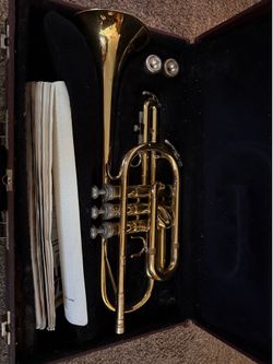 Holton C602 USA Bb Cornet w/ Hard Case – Vintage – Needs Cleaning
