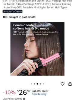 Hair straightener and curler