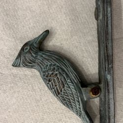 Vintage Cast Iron Woodpecker Door Knocker