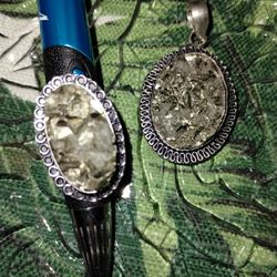 Matching Pyrite Pendant + ring
