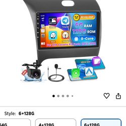 Roinvou [8 Core 6G+128G] for KIA Cerato K3 Forte 2013-2018 Android Radio with Wireless Carplay Android Auto, 9 Inch IPS Touch Screen Car Stereo, Bluet