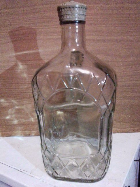 Crown Royal 1.75 L Empty Large Bottle W/ Handle Whiskey 