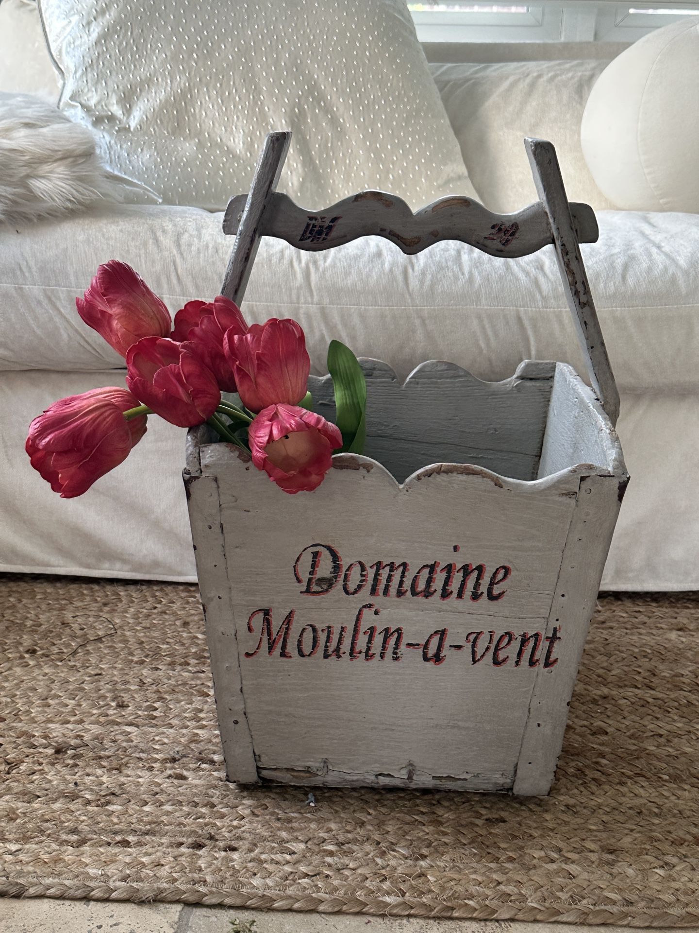 French Flower Bucket 13.5 X 23 Inches