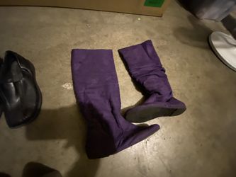 Size 6 Ugly Purple Boots 