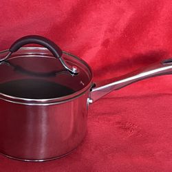 NEW QVC COOK'S ESSENTIAL IMPACTBASE NONSTICK STAINLESS STEEL 2QT POT PAN - Good Quality -