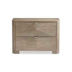 Bernhardt Aventura 40-Inch Nightstand, Cathedral-cut white oak solids & veneers in Marcona finish $320