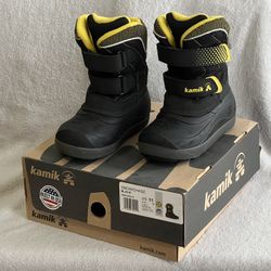 KAMIK TODDLER SNOWCHASE BOOTS BLACK SIZE US-11, EUR-28