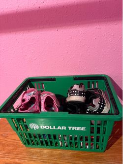 Basket of kids bundle of shoes