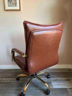 Faux Leather Rolling Office Chair