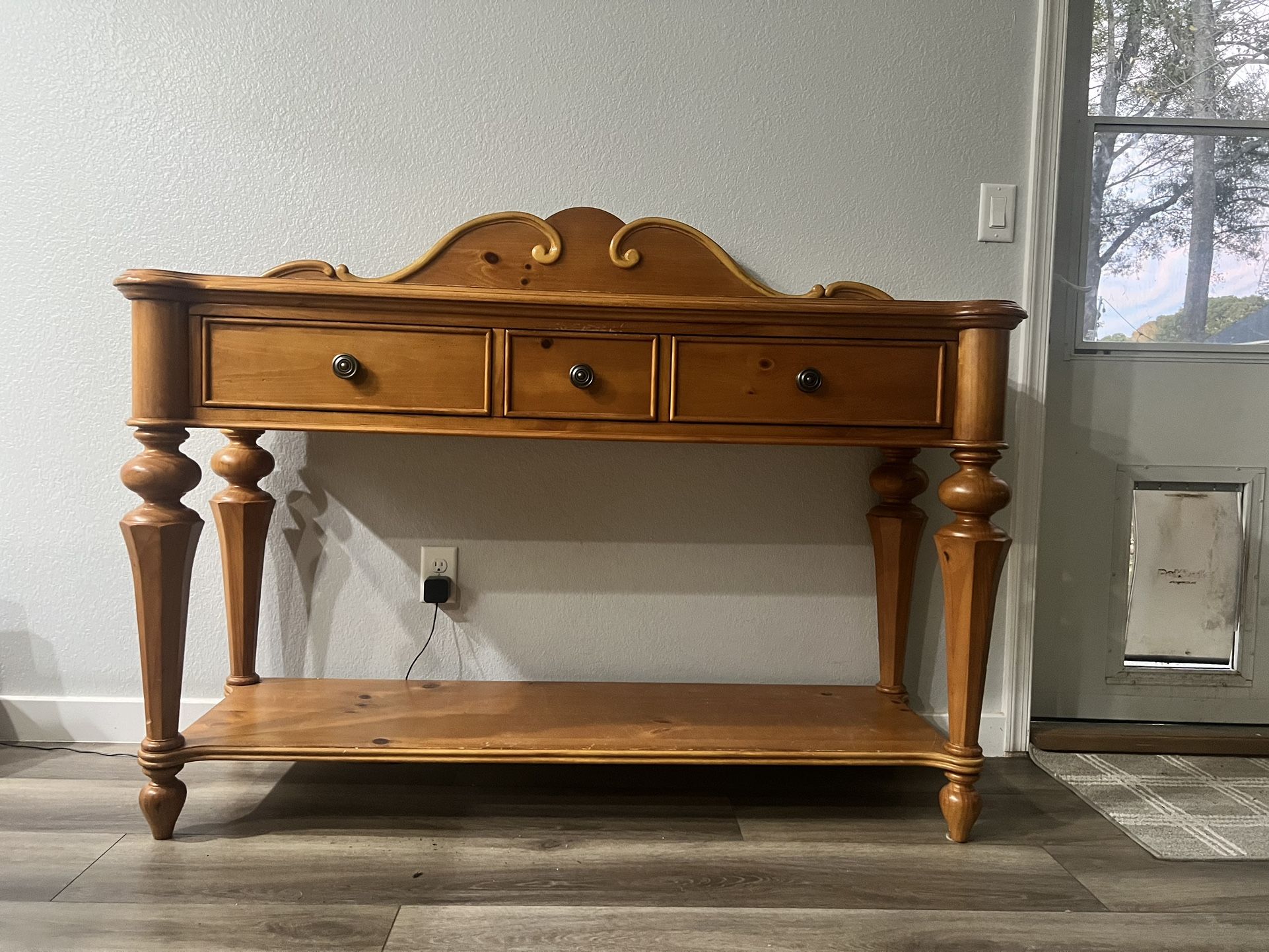 Pine Wood Console Table