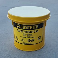 Justrite Safety Bench Can