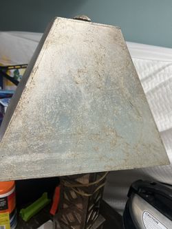 Silver/ Brown Brass Copper Metallic Color Lamp