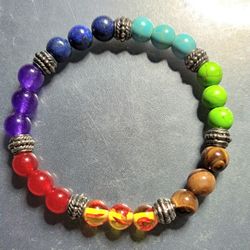 Seven Chakra Stones Bracelet