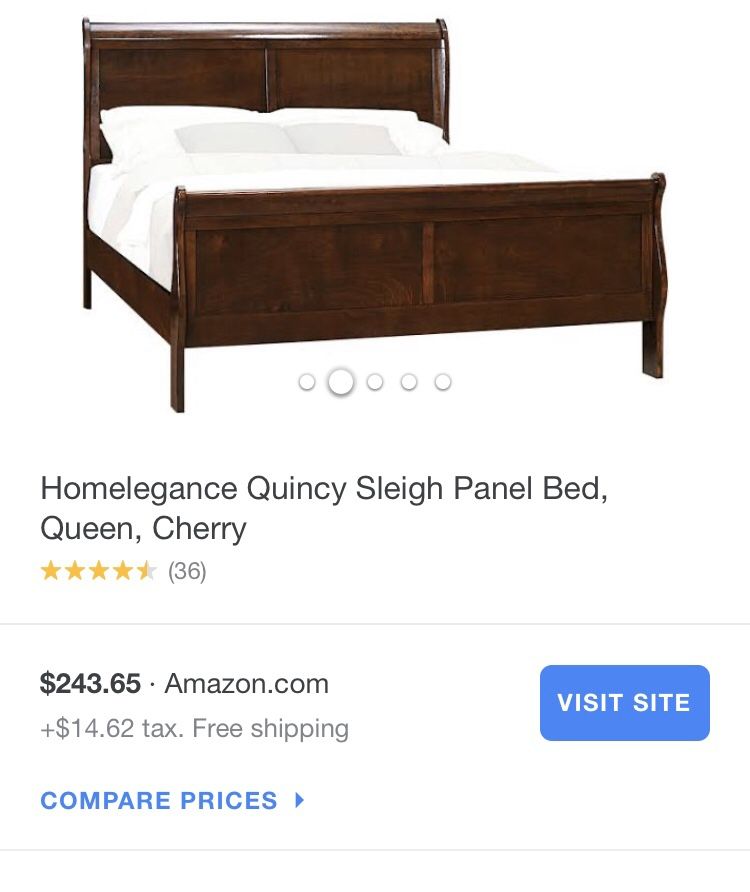 Sleigh bed frame queen size