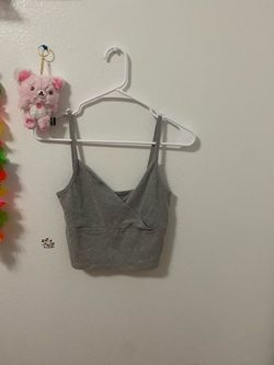 Gray Wrap Top