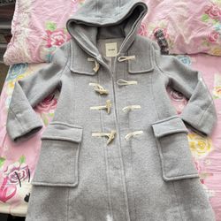 snidel SWFC164021 Women’s Grey Tweed Wool Coat Size 0 XS Japan Long Overcoat