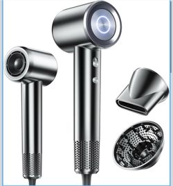 Hair Dryer 1800W, 200M Ions, 51dB Quiet, Mag Concentrator & Diffuser