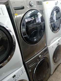 LG gray stackable front load washer and dryer set - Free delivery