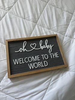 welcome baby home sign 
