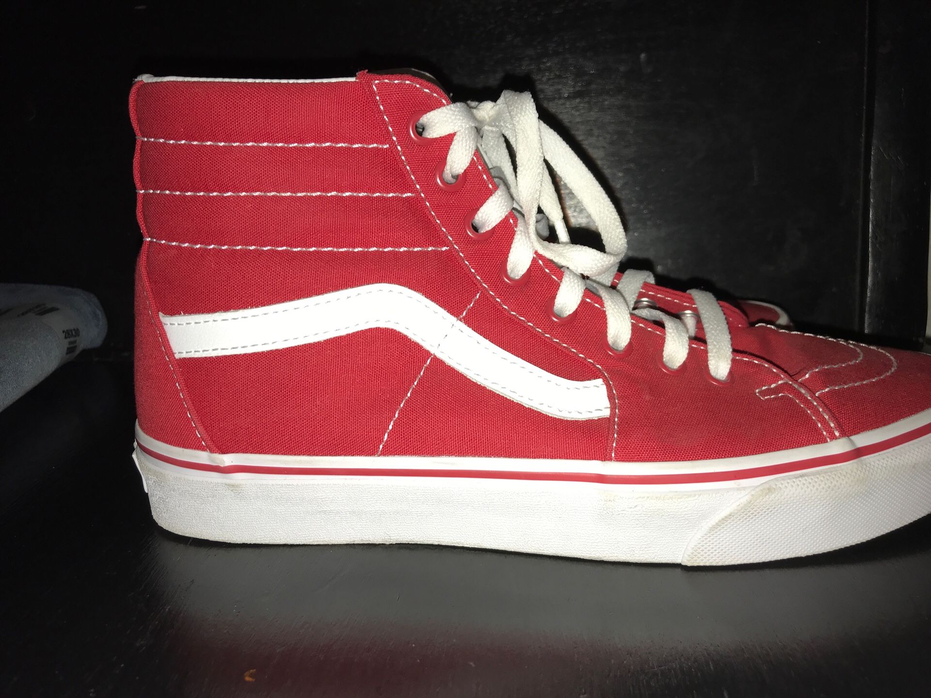 Red high top vans