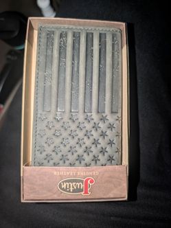 Justin Genuine Leather American Flag Wallet