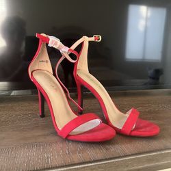 red stiletto sandals 