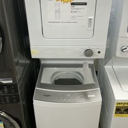 Whirlpool Washer Electric Dryer Tower 1.6 cu. ft. Stacked Laundry Center 
