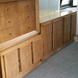 Vintage 1954 Mid Century Modern MCM 3 Piece Bedroom Set American of Martinsville Dresser, Mirror, & Chest of Drawers 1954 Delivery Tag